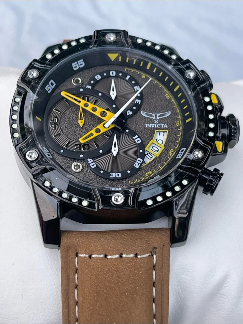 Invicta S1 Rally 1 by Invicta Men's Watch w/ Skeleton Dial - 50mm, Brown